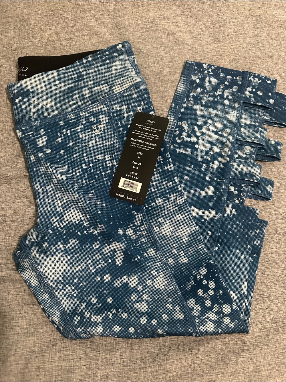 VOGO Athletica Blue Speckle Performance Leggings